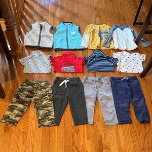 24M Boys Fall/Winter Bundle 🍂❄️ | Cozy Outfits | Vests, pants + More (12 pieces)